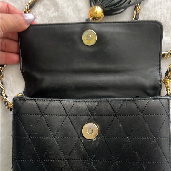 Talbots Black Crossbody Bag with Tassel Detail - Picture 4 of 8